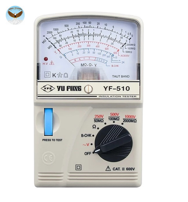 Thiết bị đo điện trở cách điện TENMARS YF-510 (2000MΩ, 600V)